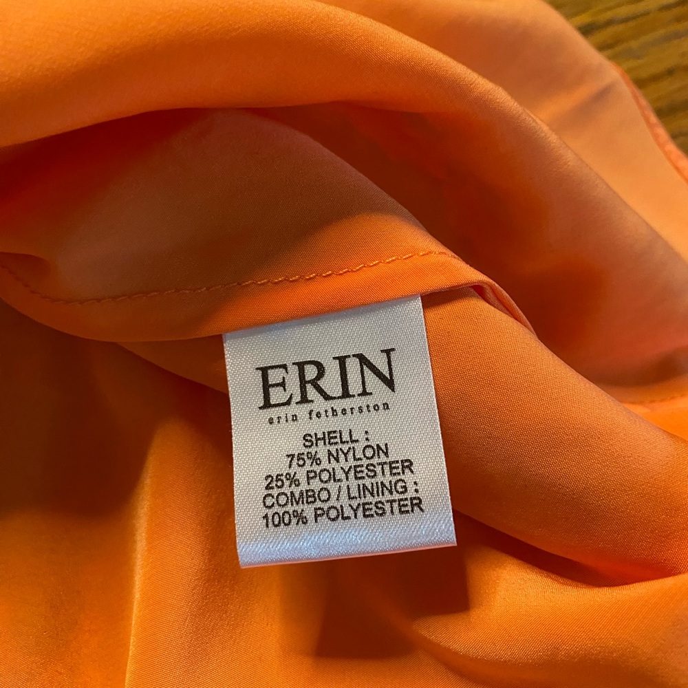 ERIN Erin Fetherston Metallic Lace Dress Size 6 Cantaloupe- NWT - Picture 4 of 11